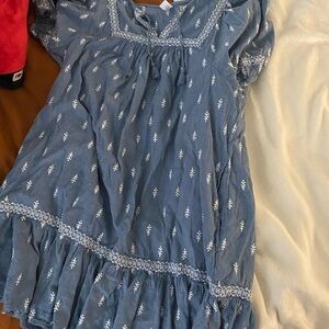 Blue Embroidered Dress